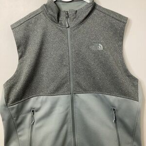The North Face Mens Softshell Vest Two Toned Gray Grey XL A4U2 Ridgewall Lighter
